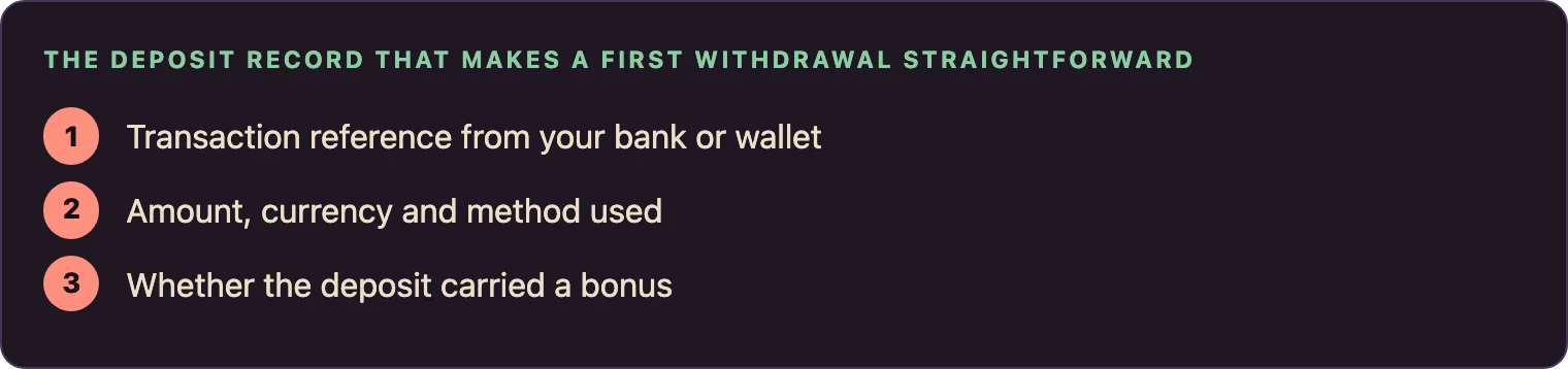 Three records to keep after a deposit clears